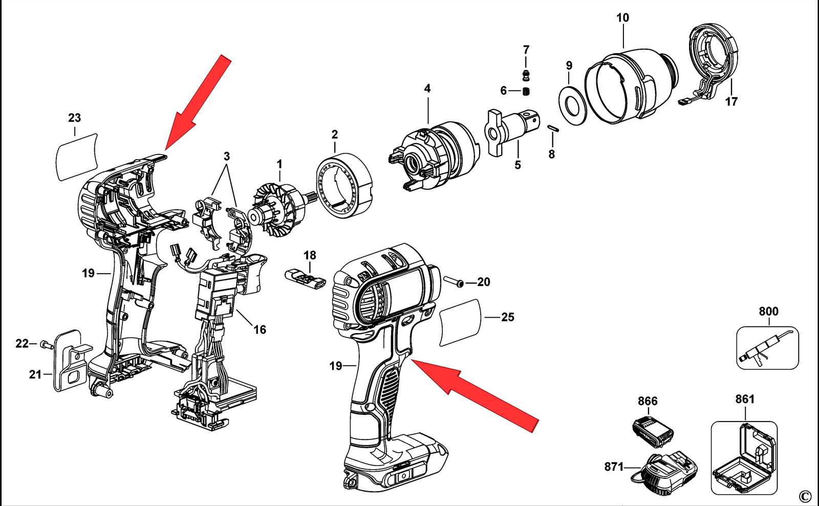 dewalt dcf899 parts diagram