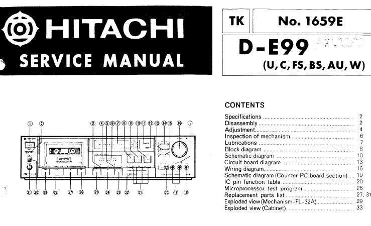 cassette deck parts diagram