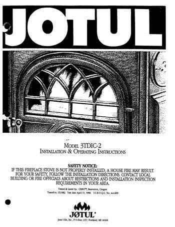 jotul wood stove parts diagram