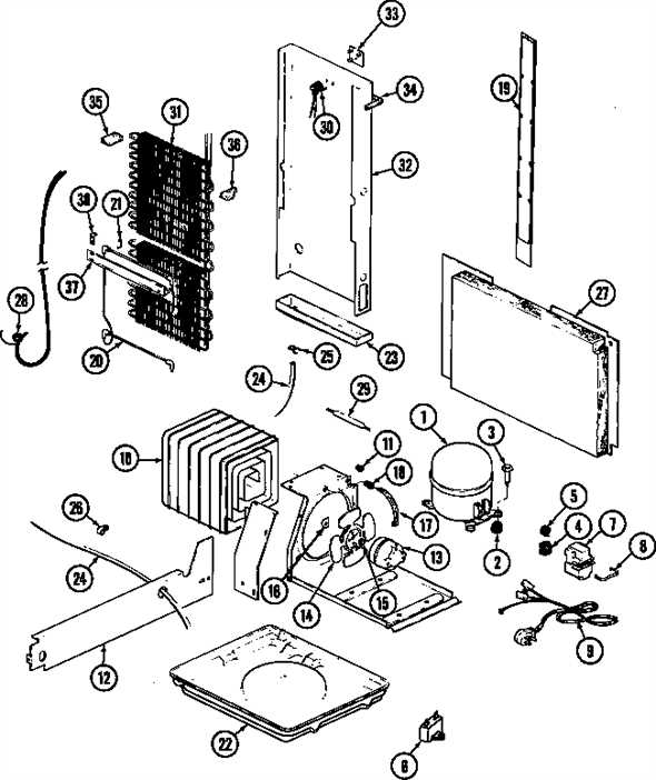 magic chef hmdr450se parts diagram