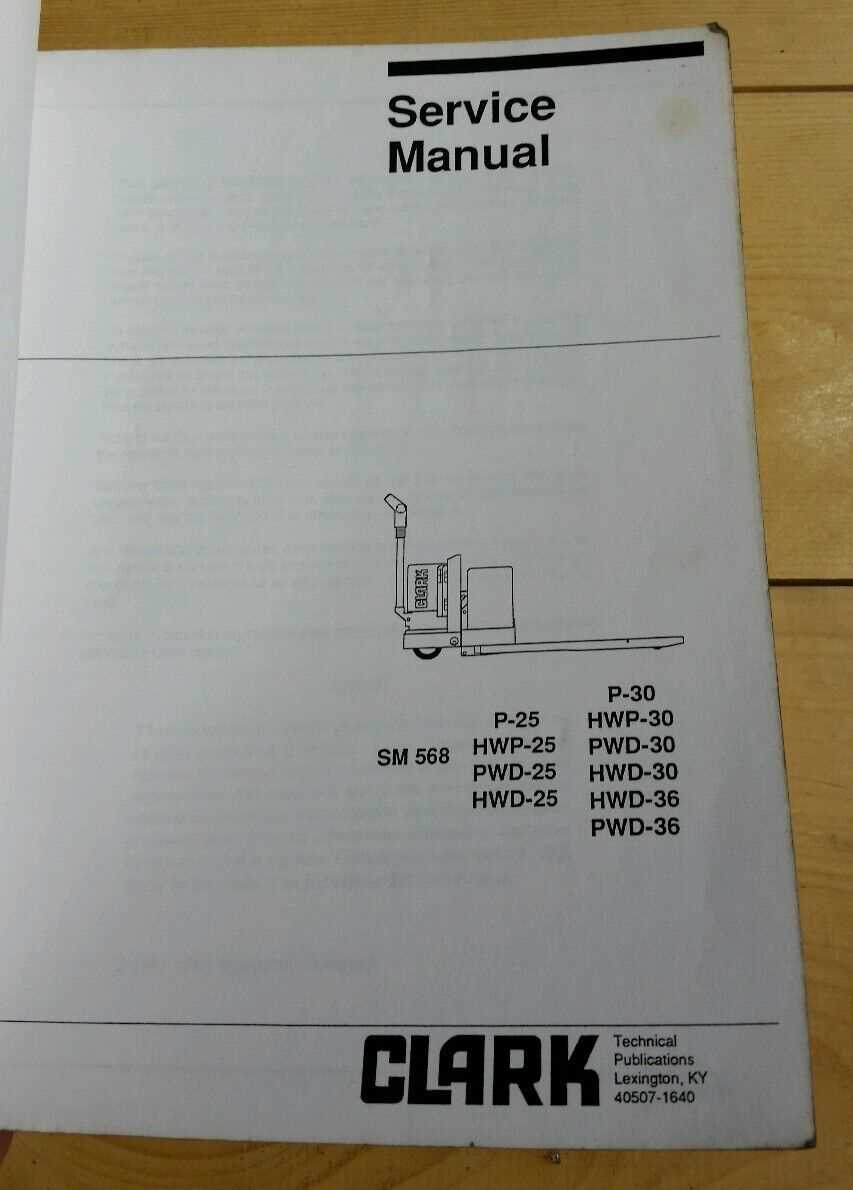 clark pallet jack parts diagram