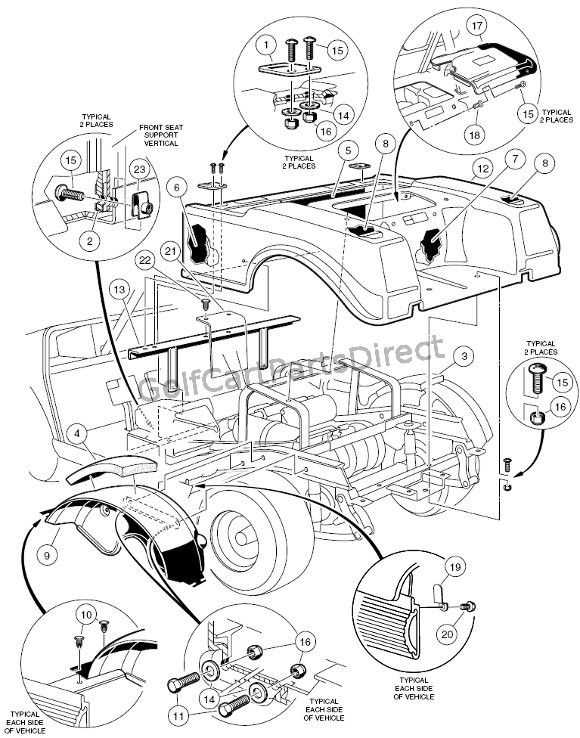 club car gas parts diagram