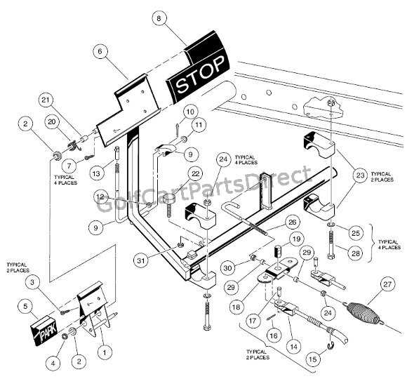 club car gas parts diagram