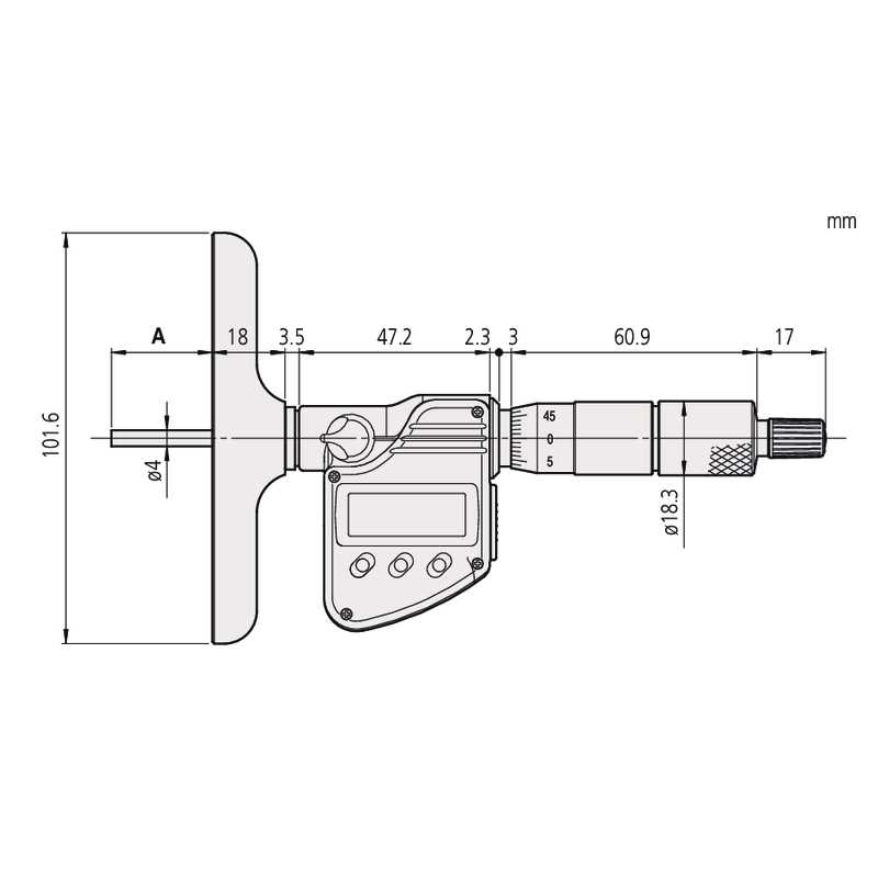 mitutoyo micrometer parts diagram