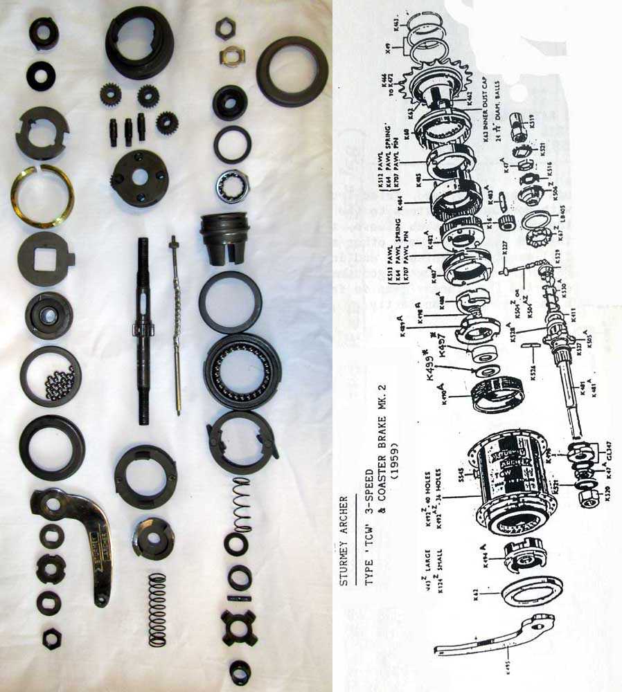 coaster brake parts diagram