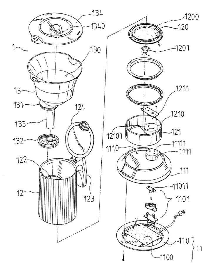 coffee maker parts diagram