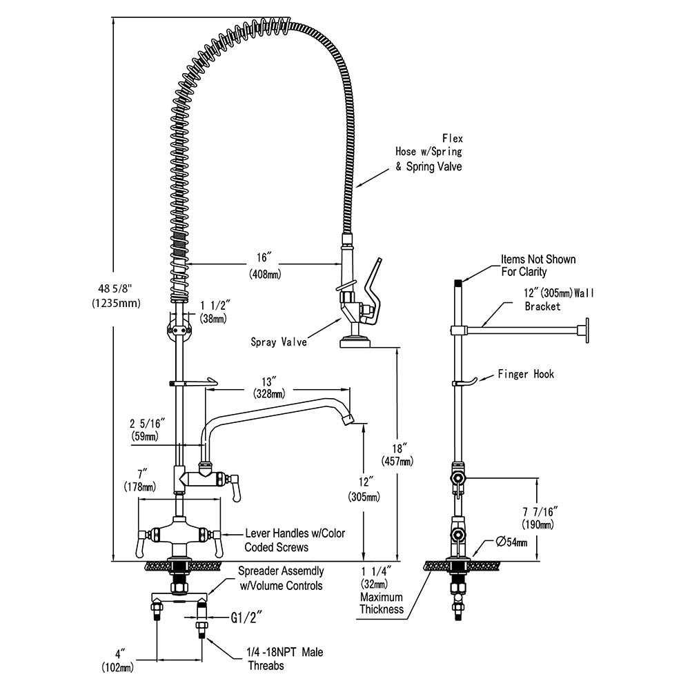 commercial faucet parts diagram