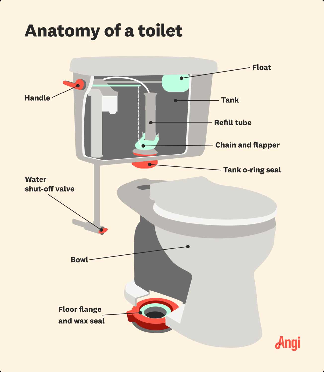 commercial toilet parts diagram