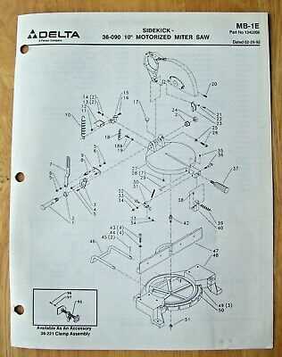 compound miter saw parts diagram