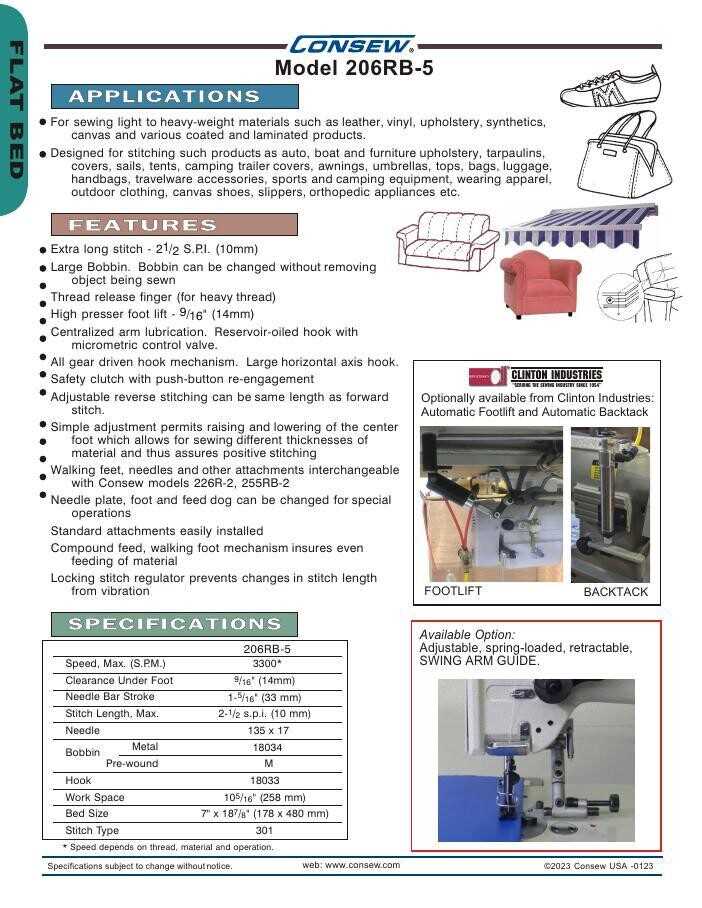 consew 206rb parts diagram