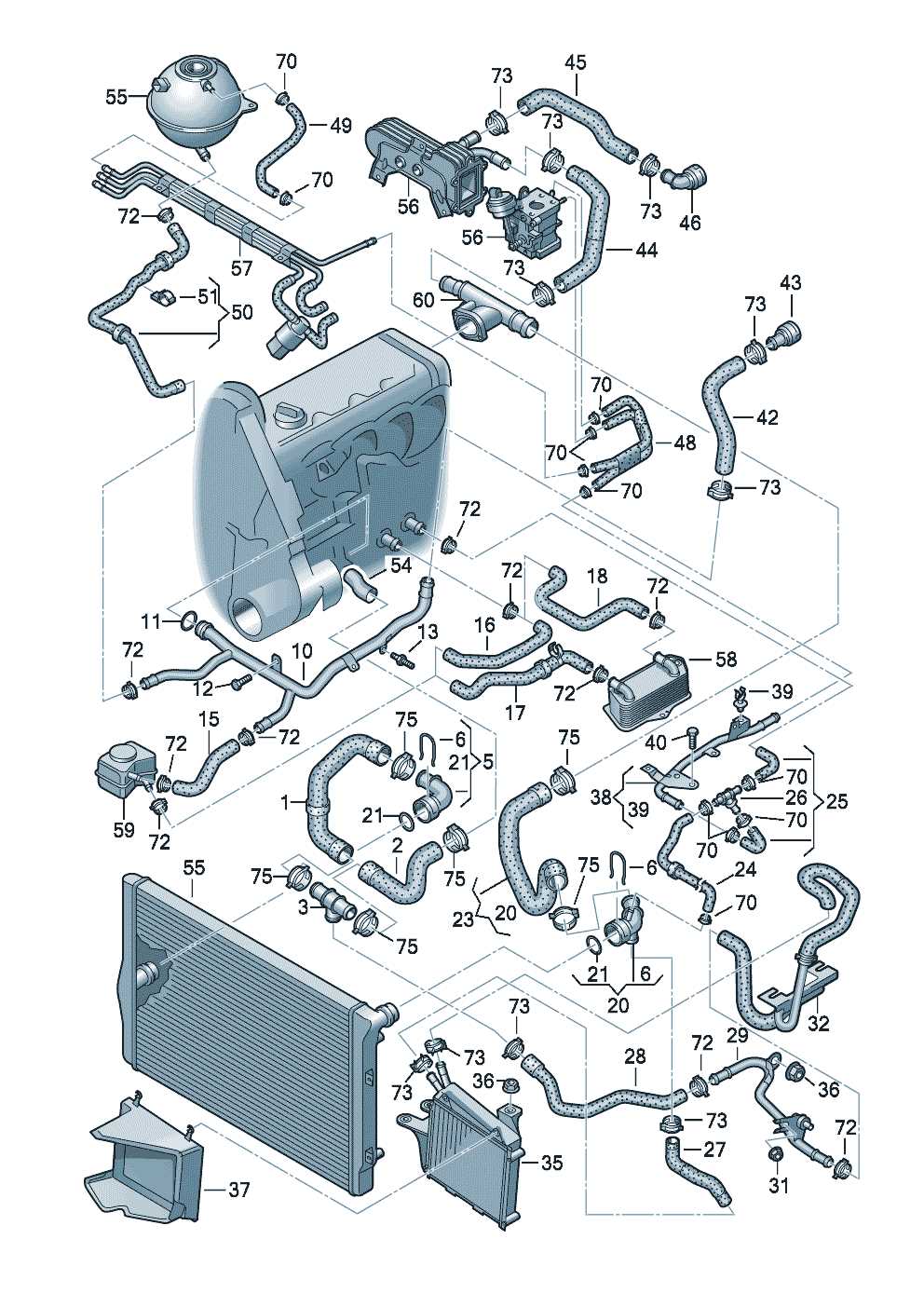 coolant parts diagram