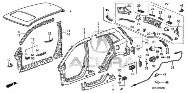 2007 honda civic body parts diagram