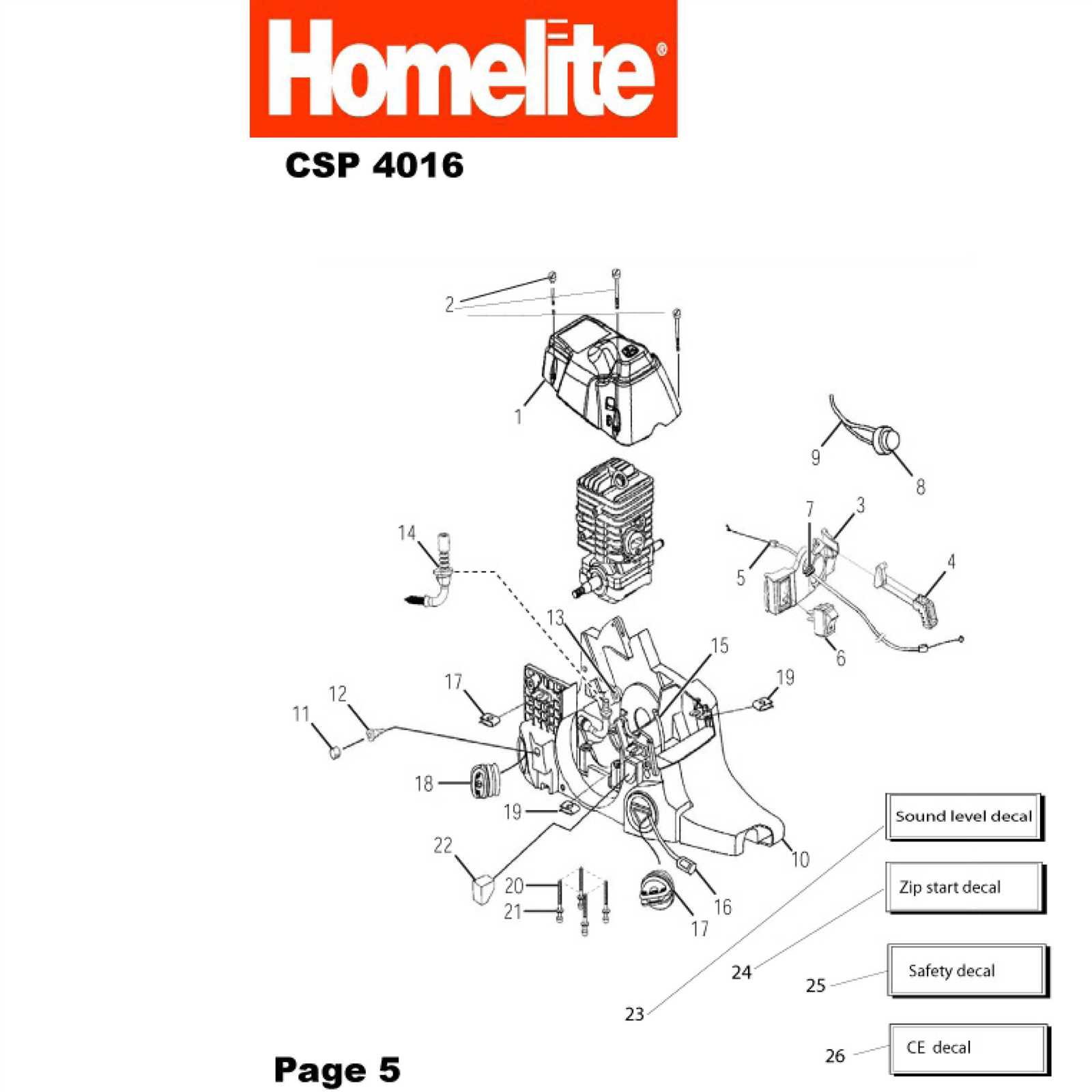 homelite lr4400 parts diagram