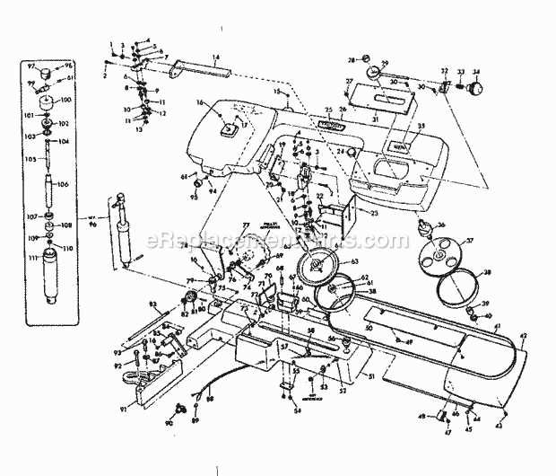 craftsman 12 inch band saw parts diagram