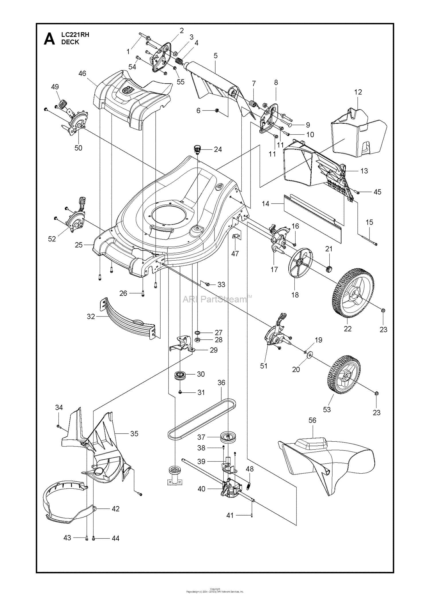 craftsman 42 inch mower deck parts diagram