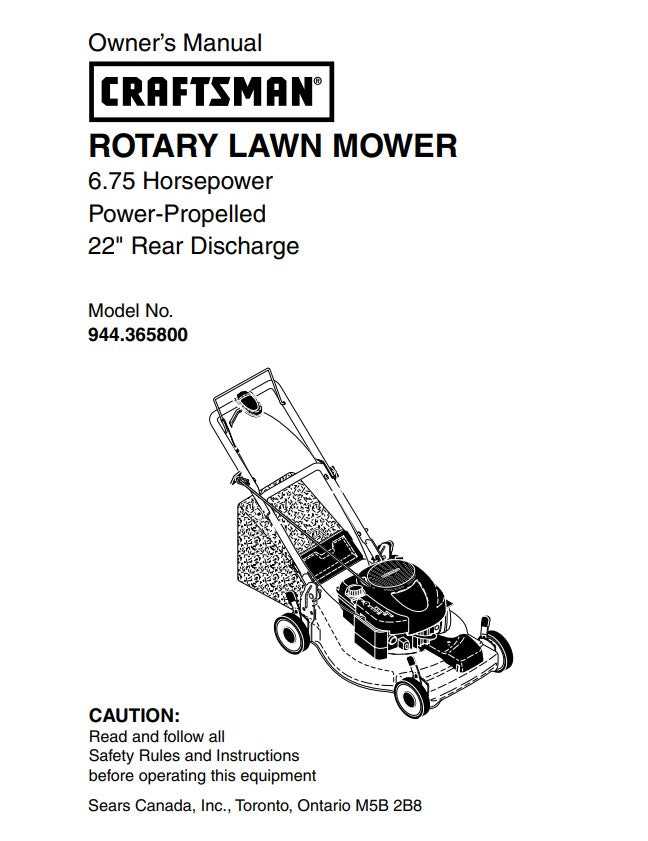 craftsman 6.75 lawn mower parts diagram