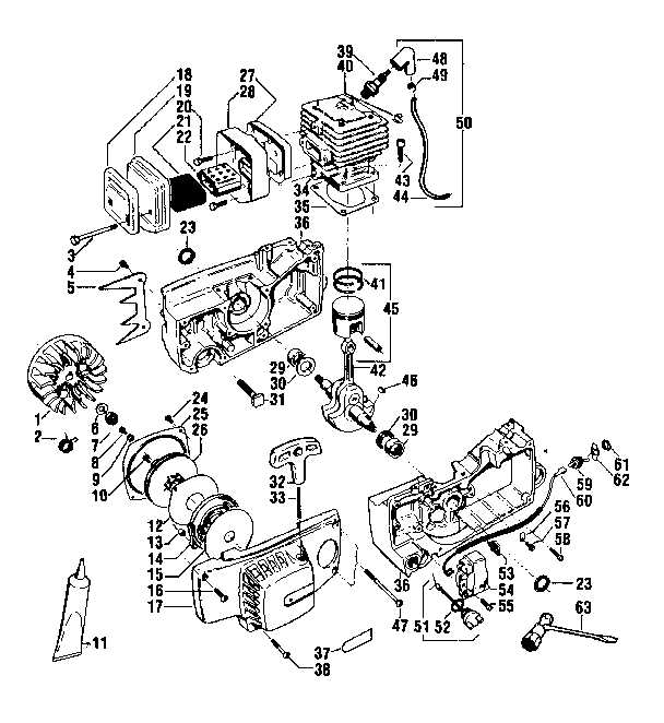 craftsman chainsaw parts diagram