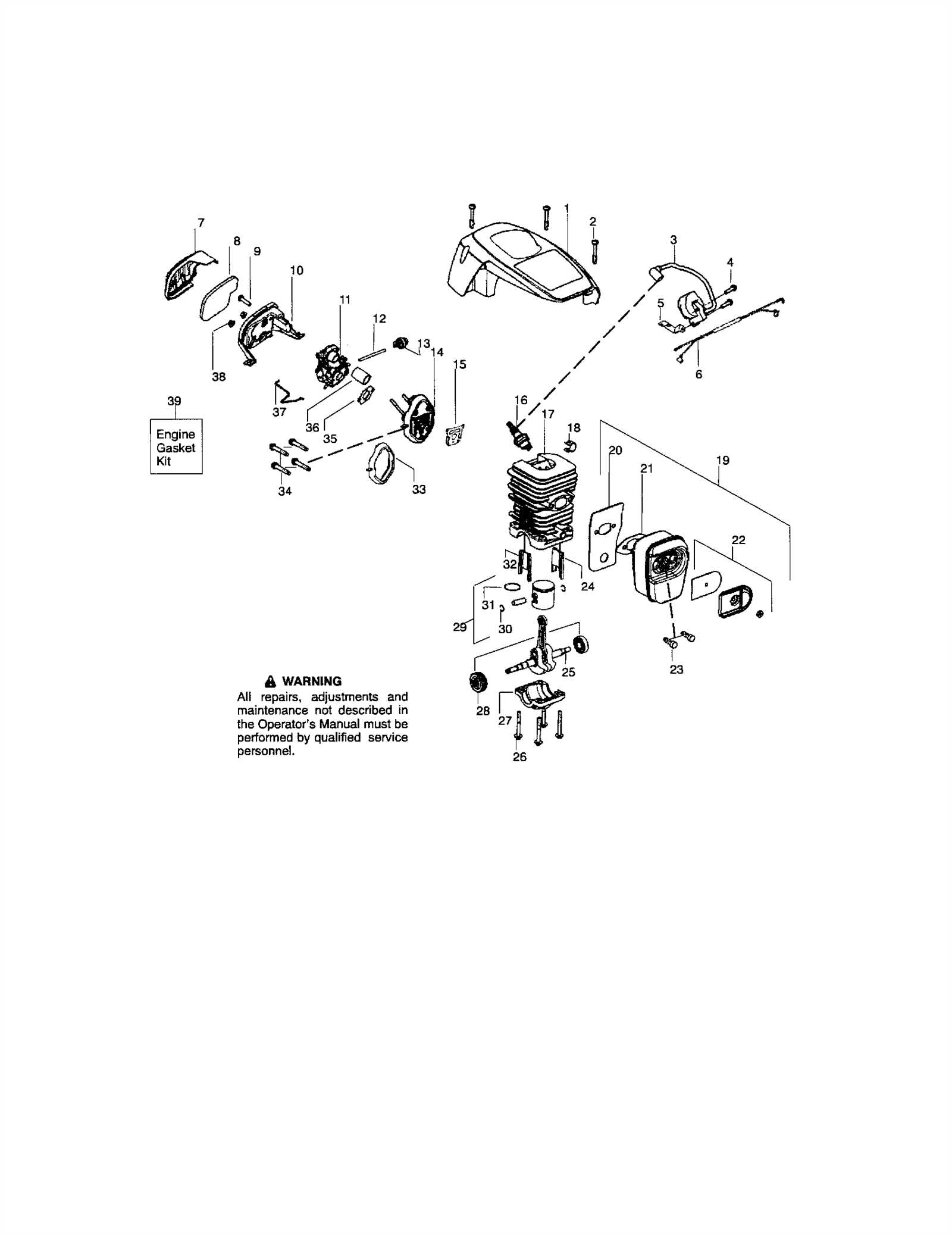 craftsman chainsaw parts diagram