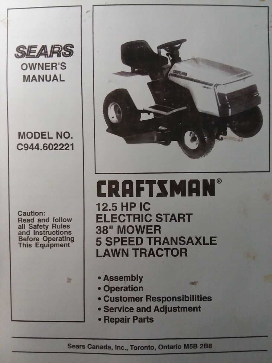 craftsman electric lawn mower parts diagram