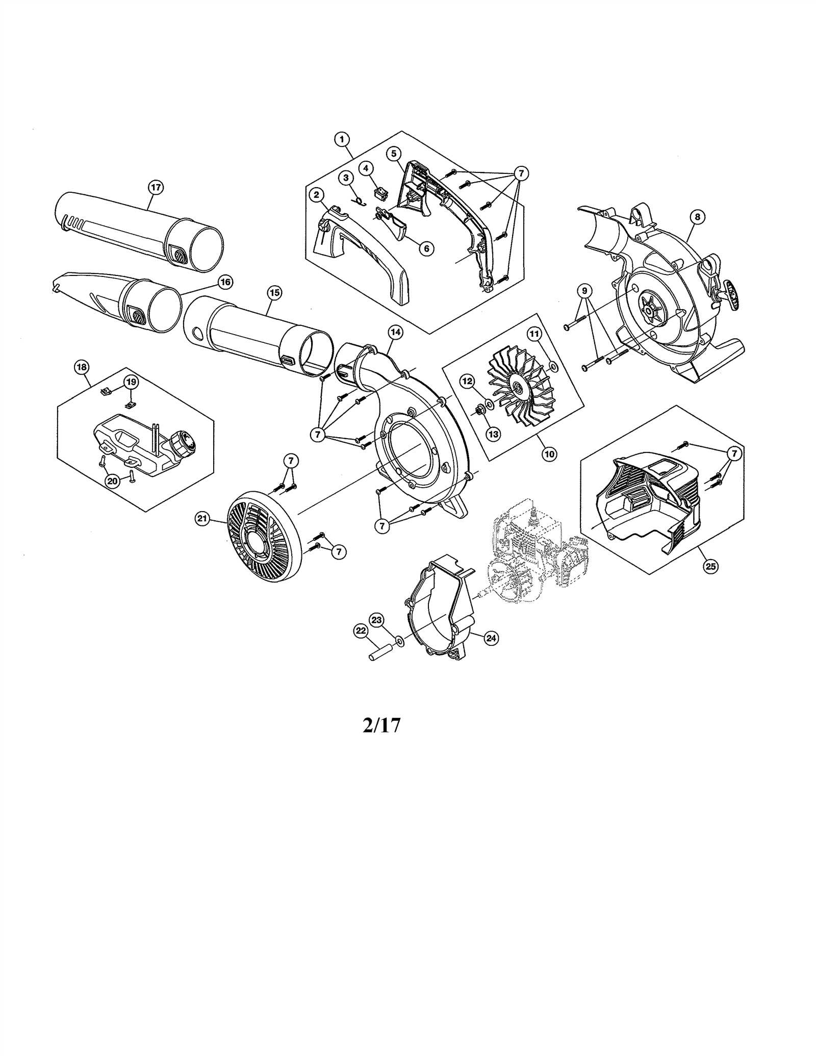 craftsman leaf blower parts diagram