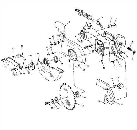 craftsman miter saw parts diagram