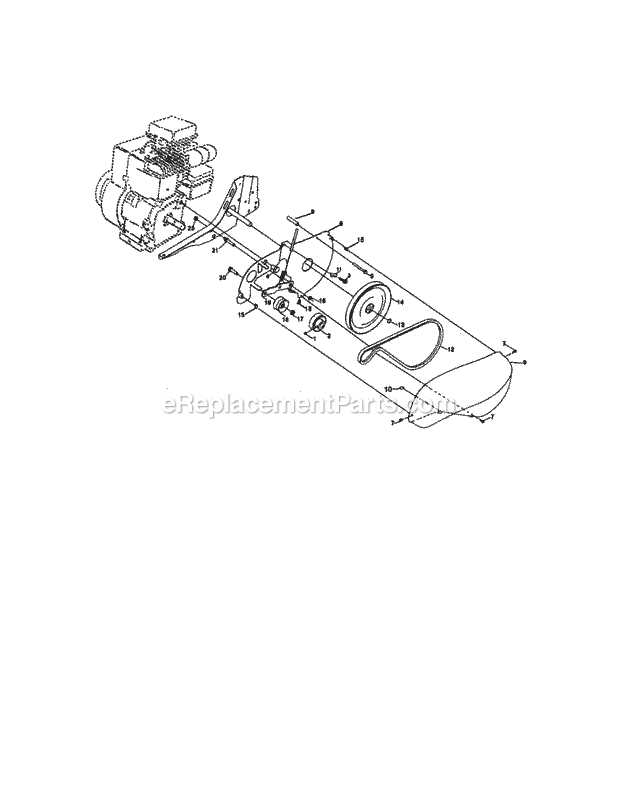 craftsman rear tine tiller parts diagram