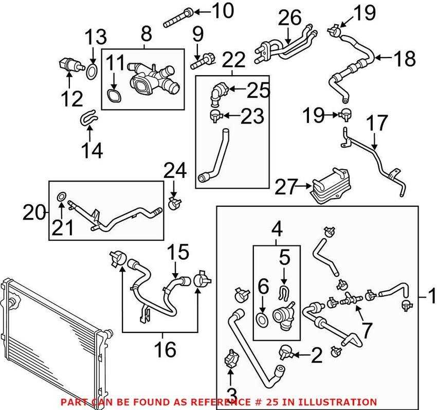 cooling system vw 2.0 engine parts diagram