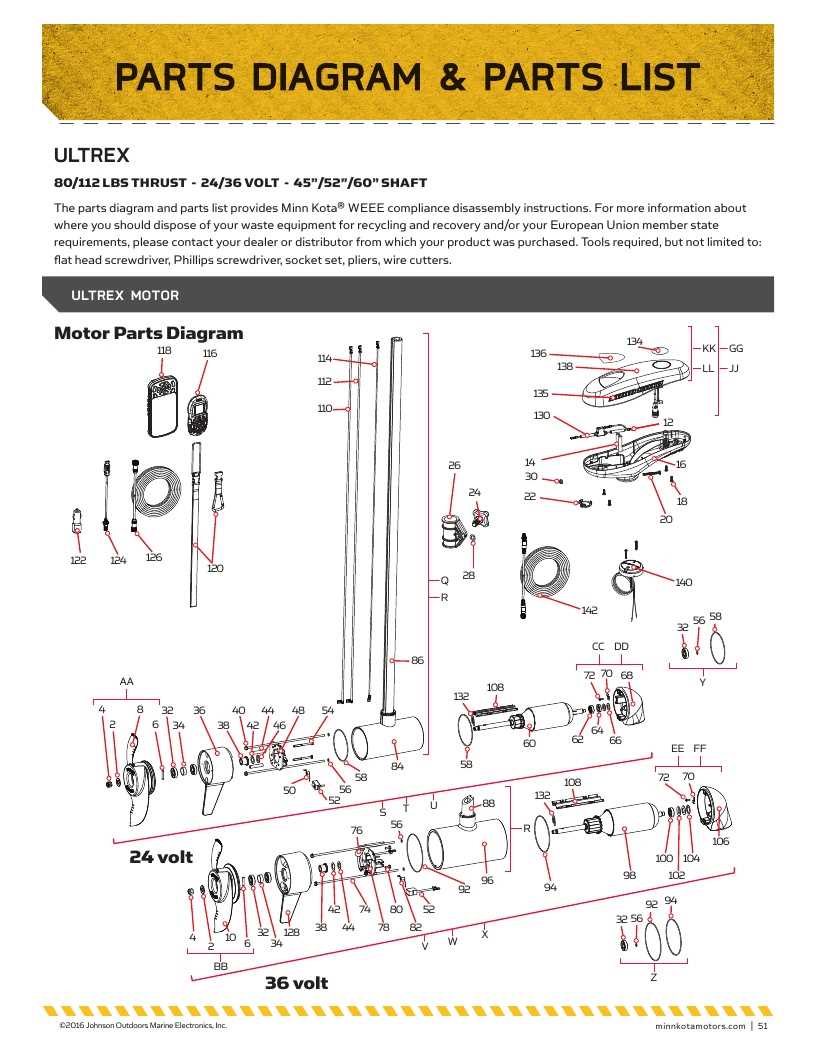 minn kota ultrex 80 parts diagram