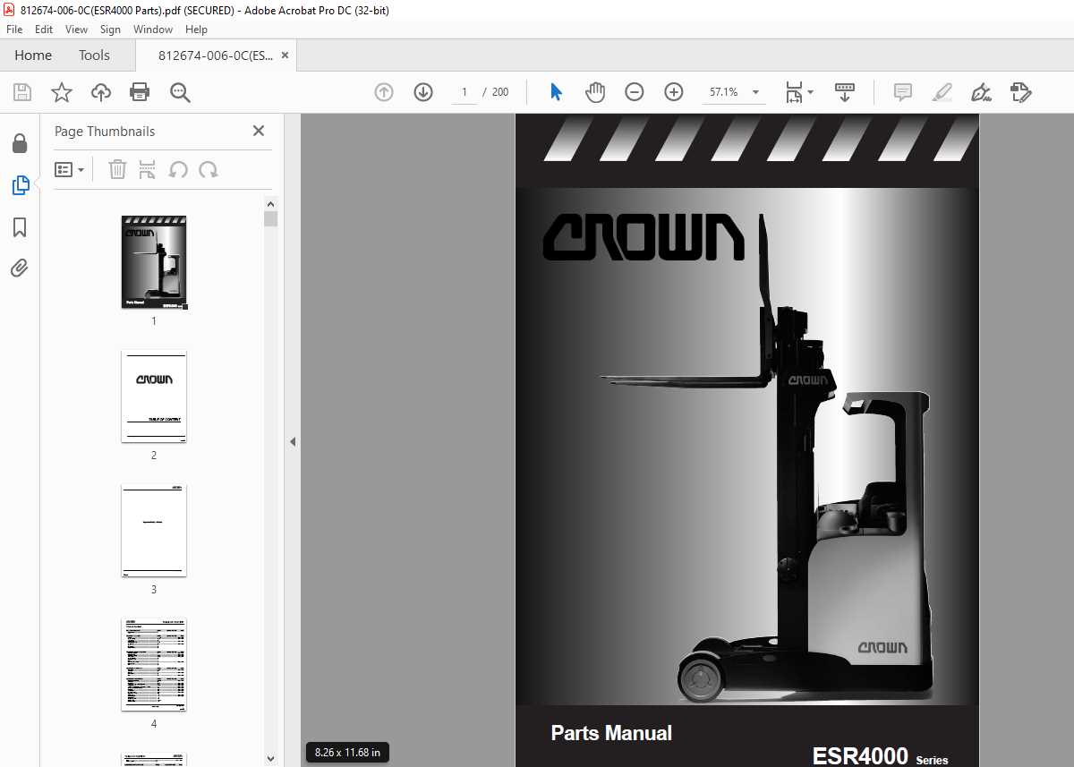 crown forklift parts diagram