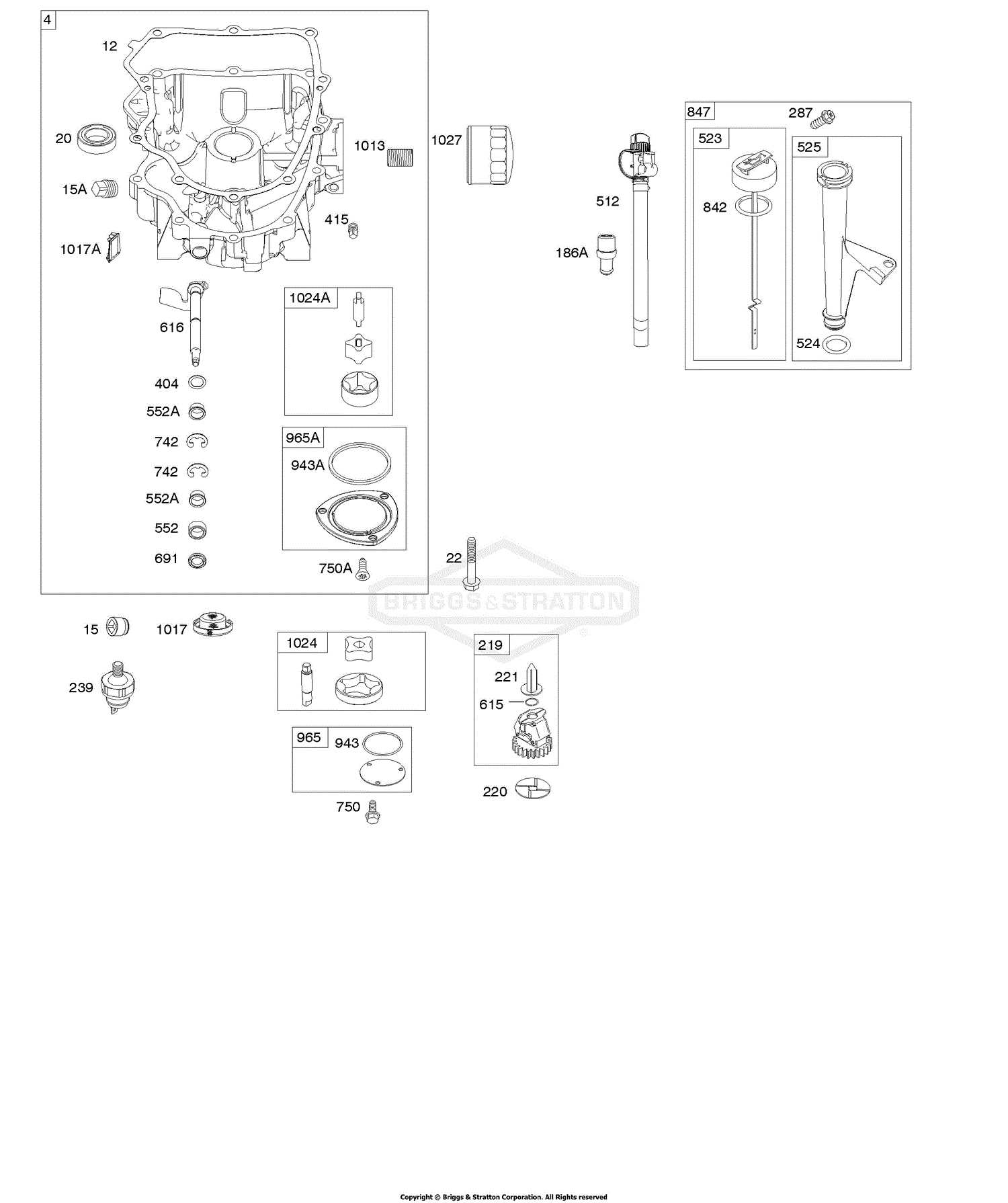 briggs and stratton cr950 parts diagram