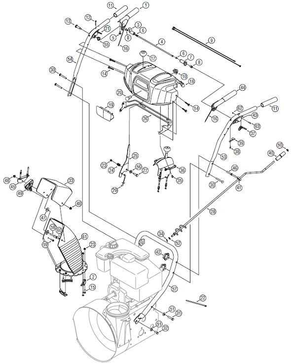 cub cadet 2x snow blower parts diagram