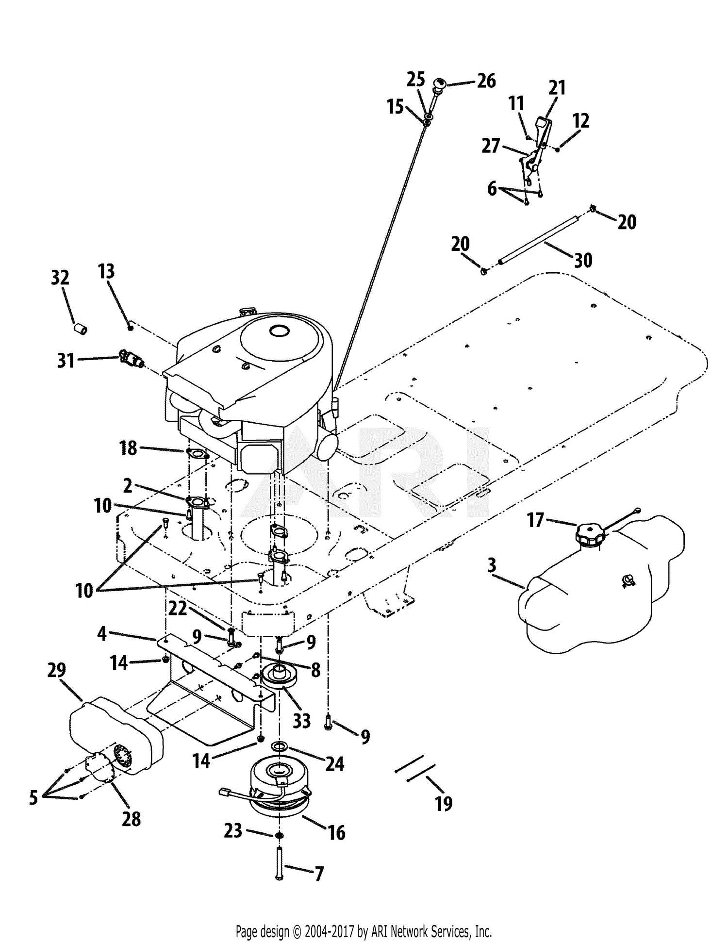 cub cadet rzt 54 parts diagram