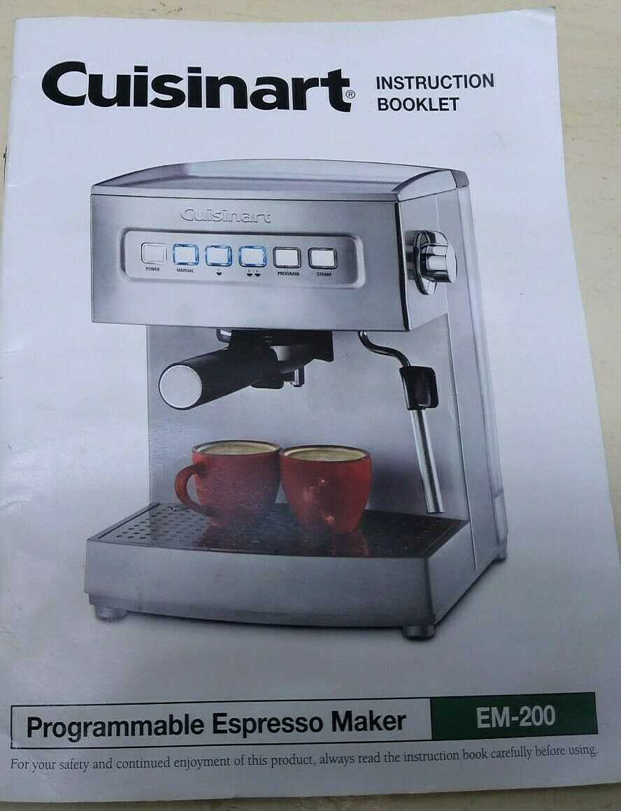 cuisinart em 200 parts diagram