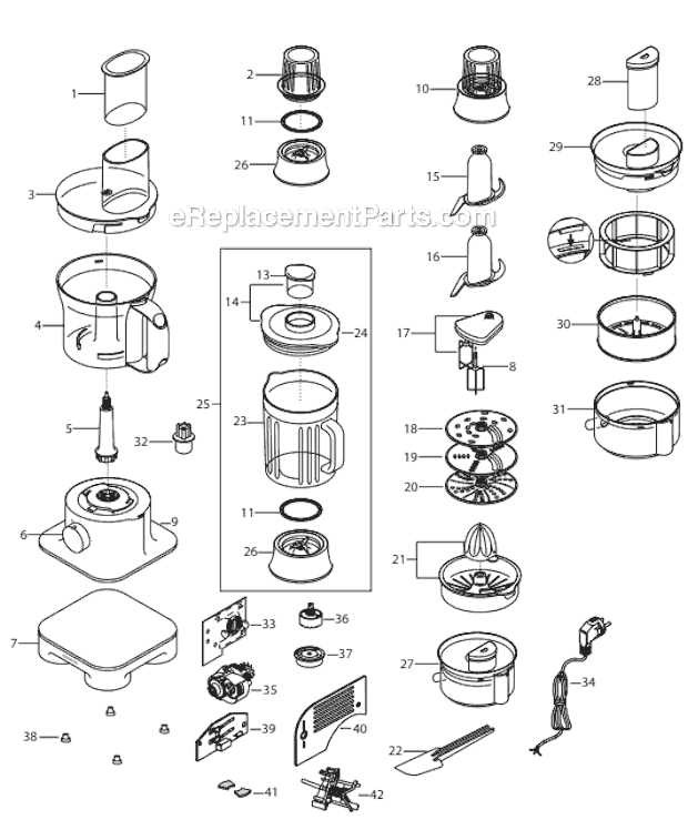 cuisinart food processor parts diagram