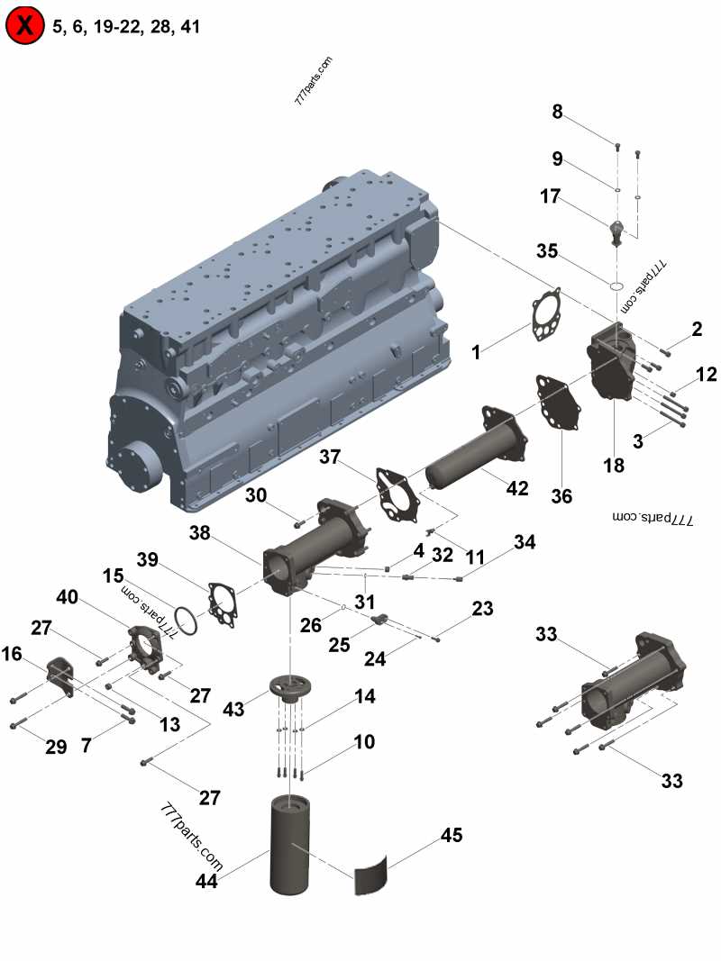 cummins 855 oil cooler parts diagram