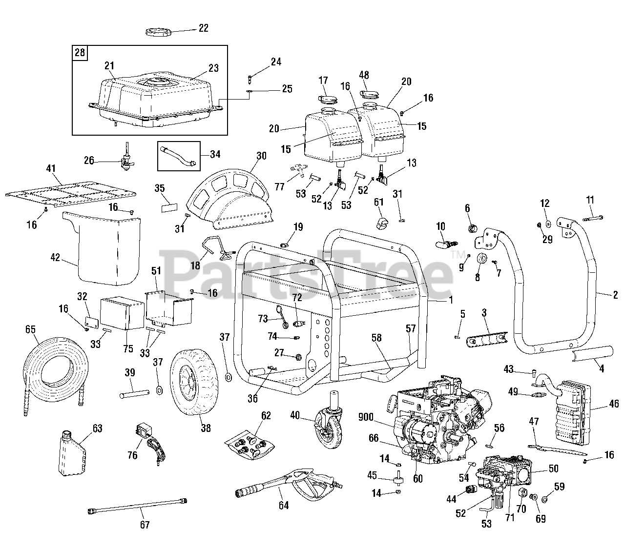 husky pressure washer parts diagram