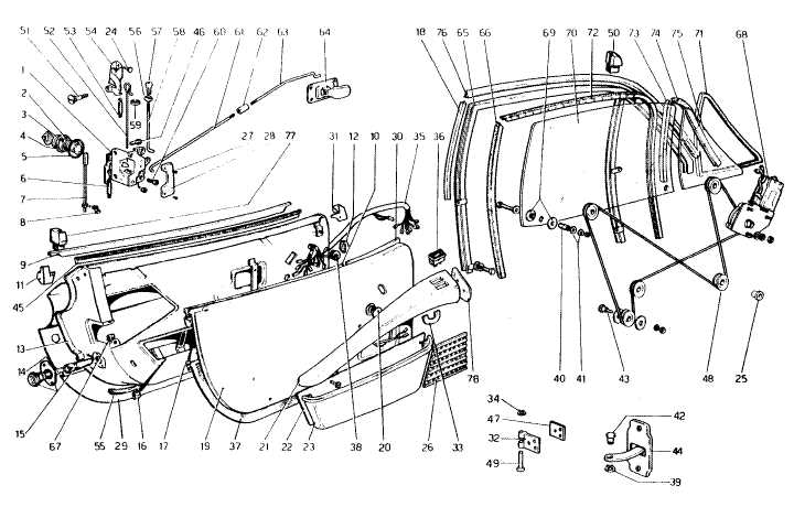 car window parts diagram