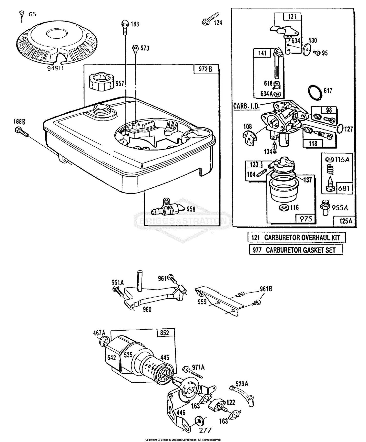 briggs and stratton 550ex carburetor parts diagram