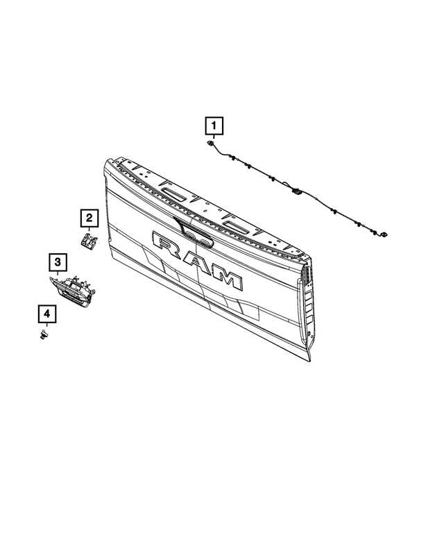 ford f350 tailgate parts diagram