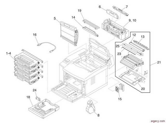 lexmark printer parts diagram