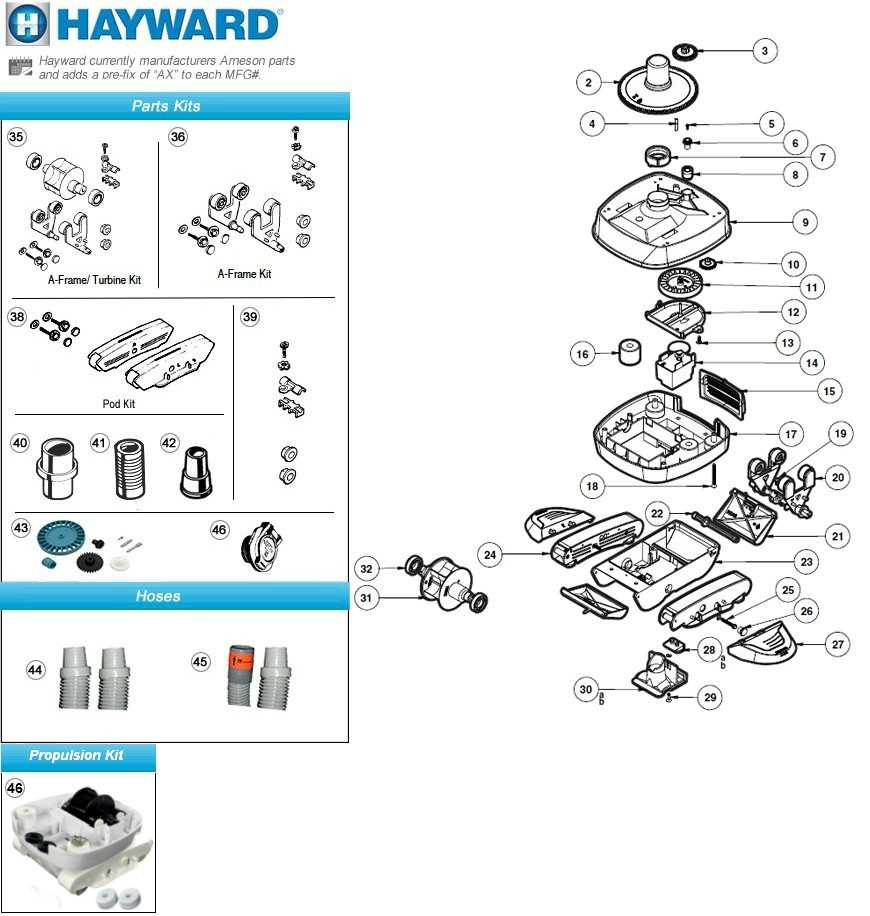 hayward pool skimmer parts diagram