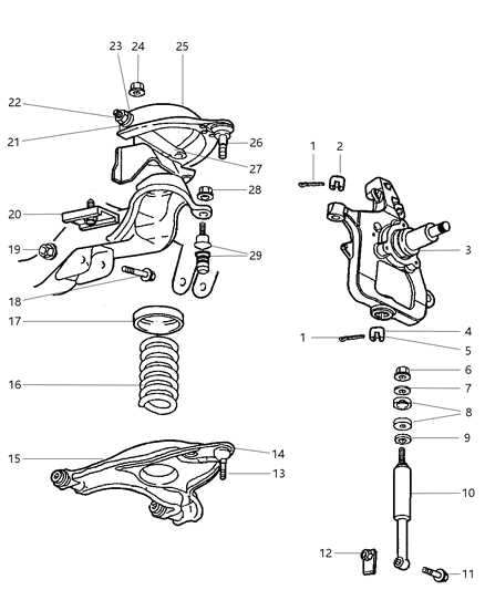 front suspension dodge ram 1500 front end parts diagram