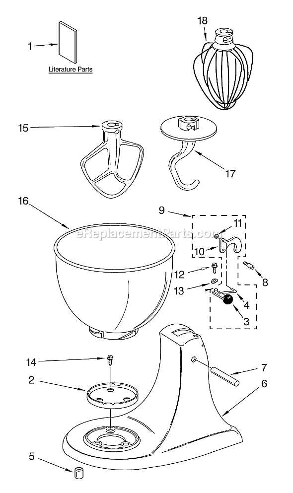 kitchen aid parts diagram