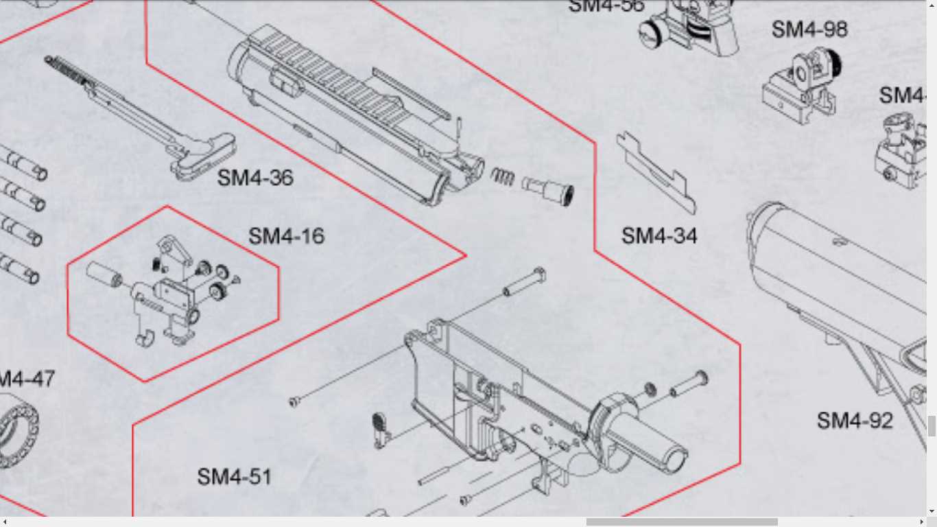 airsoft m4 parts diagram