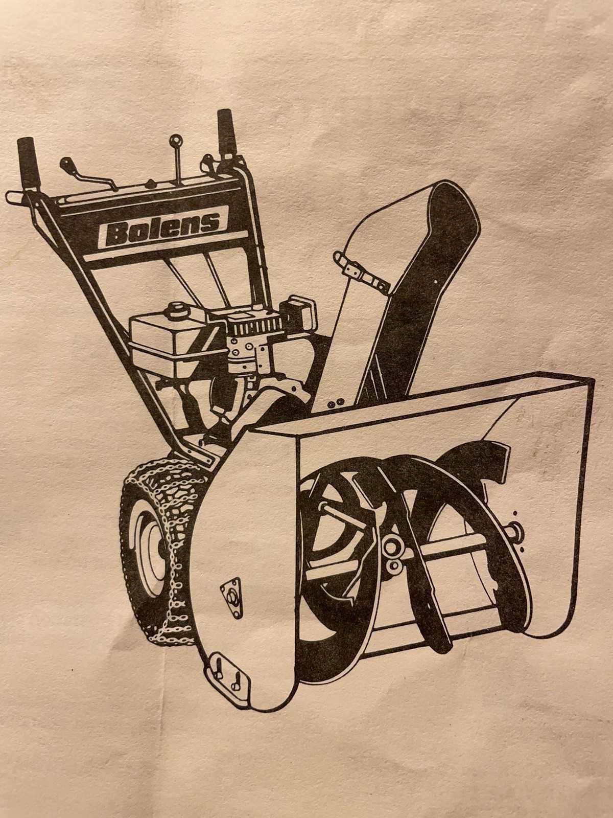 bolens 826 snowblower parts diagram