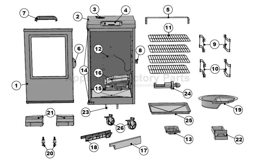 masterbuilt smoker parts diagram