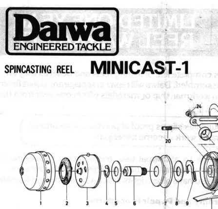 daiwa reel diagrams parts lists