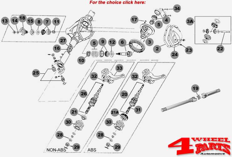 dana 30 front axle parts diagram