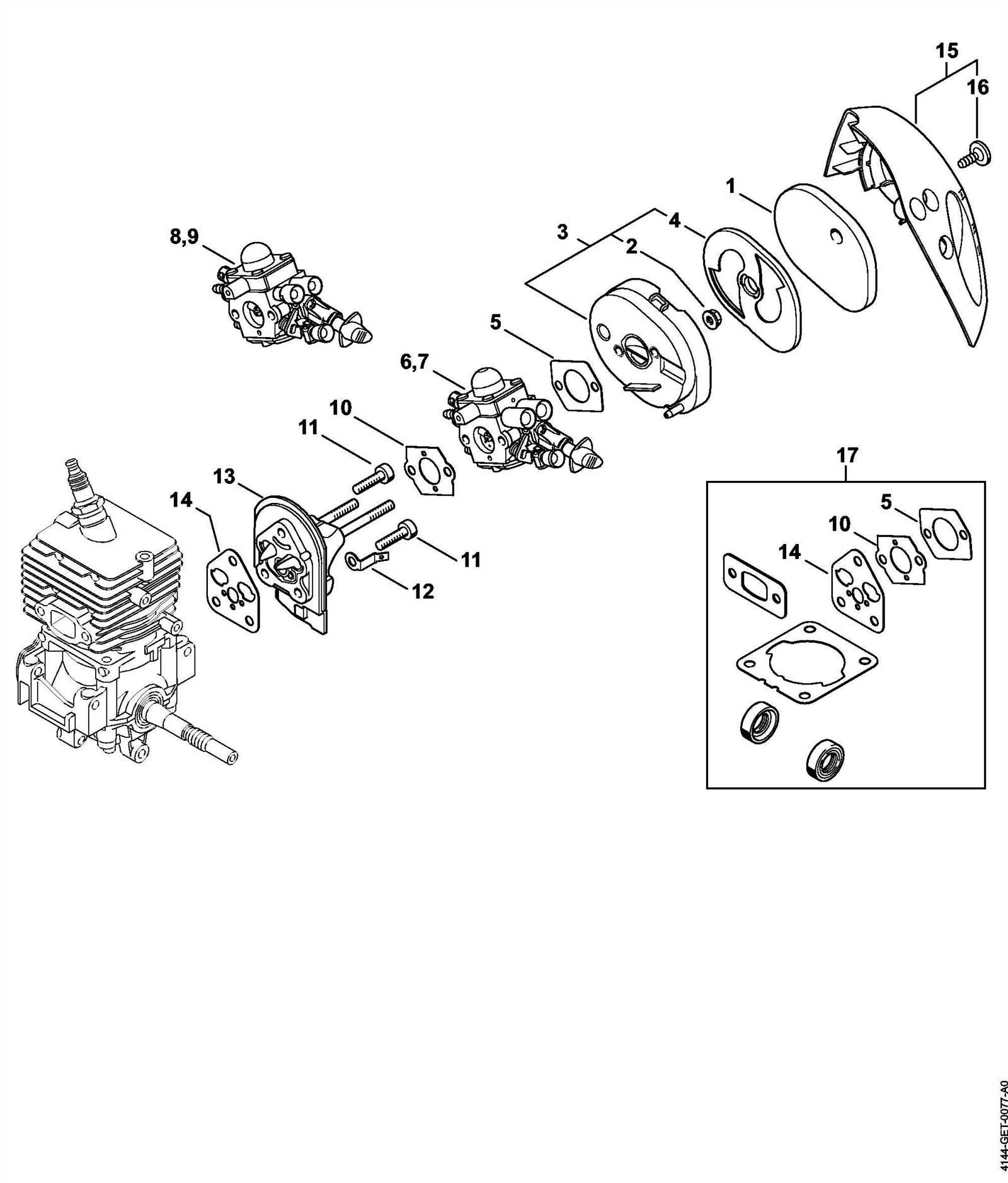 husqvarna 125b blower parts diagram