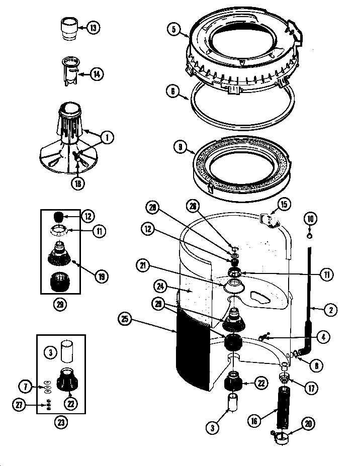 maytag front load washer parts diagram